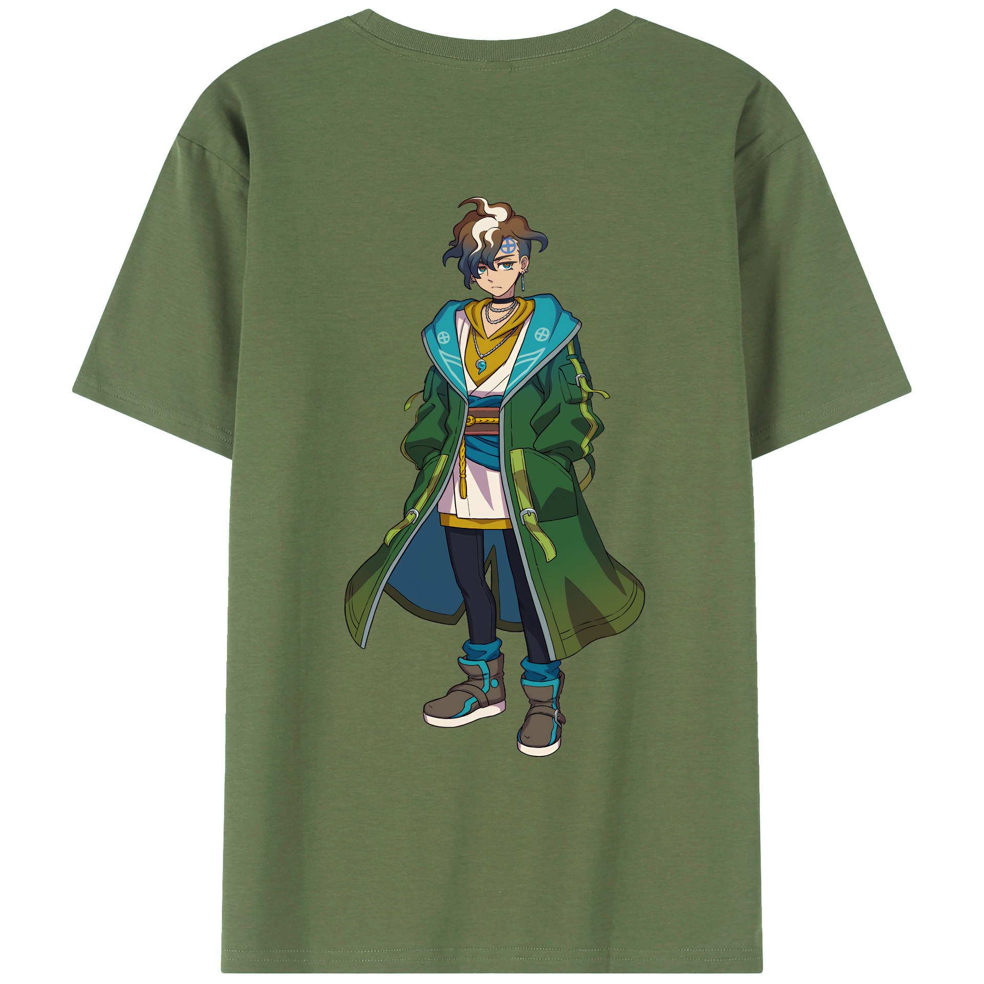 （画像用） 妖怪ウォッチ Yo-kai Watch 綿100％ メンズ半袖Tシャツ（バックプリント） 通気性